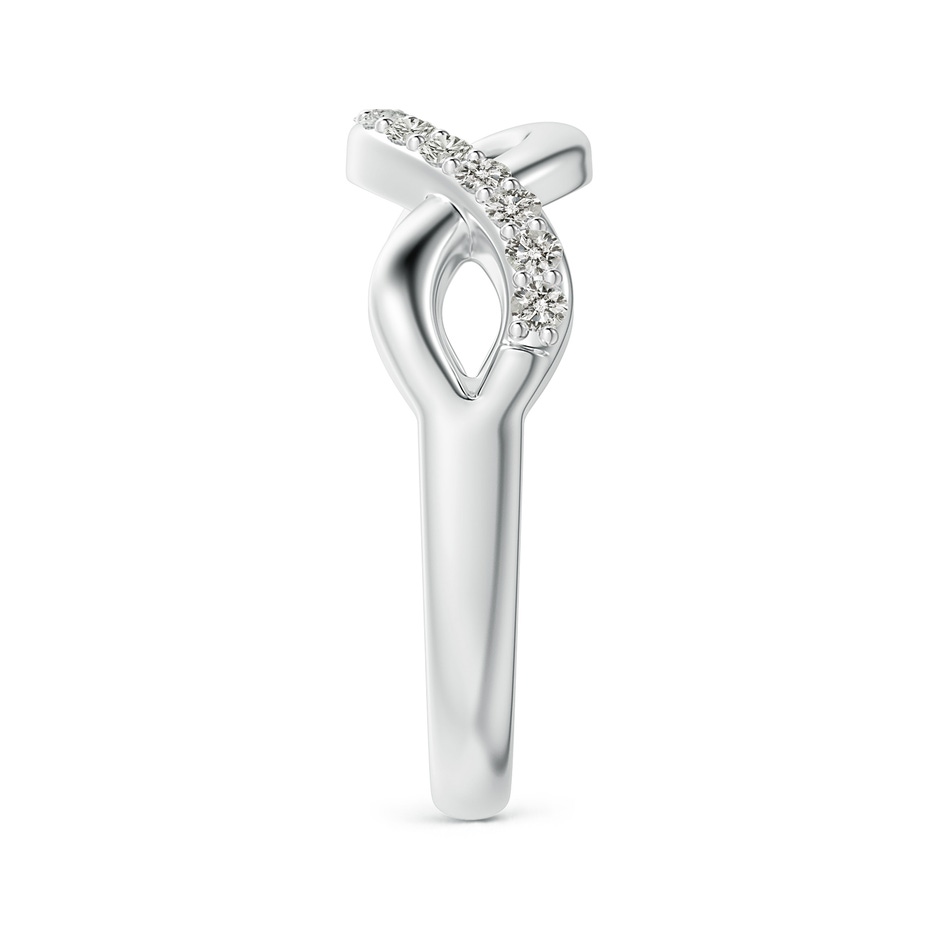 1.65mm KI3 Single Sided Diamond Criss-Cross Infinity Ring in S999 Silver side 299