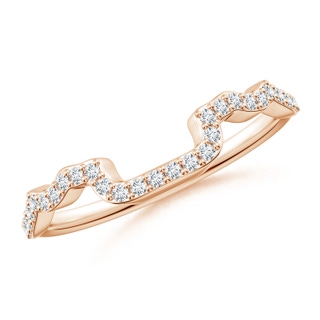 1.1mm GVS2 Diamond Wavy Comfort Fit Wedding Ring in Rose Gold