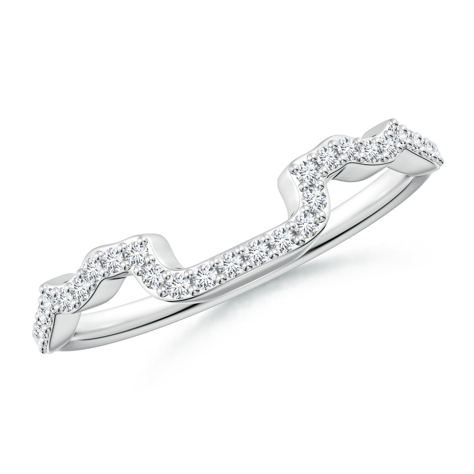1.1mm GVS2 Diamond Wavy Comfort Fit Wedding Ring in S999 Silver 