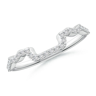 1.1mm HSI2 Diamond Wavy Comfort Fit Wedding Ring in S999 Silver