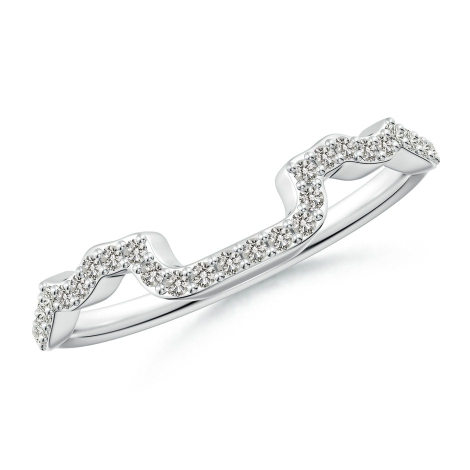 1.1mm KI3 Diamond Wavy Comfort Fit Wedding Ring in S999 Silver 