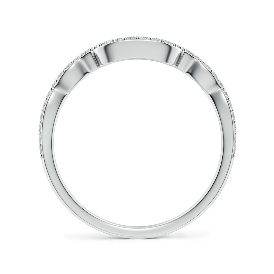 1.1mm KI3 Diamond Wavy Comfort Fit Wedding Ring in S999 Silver side 199