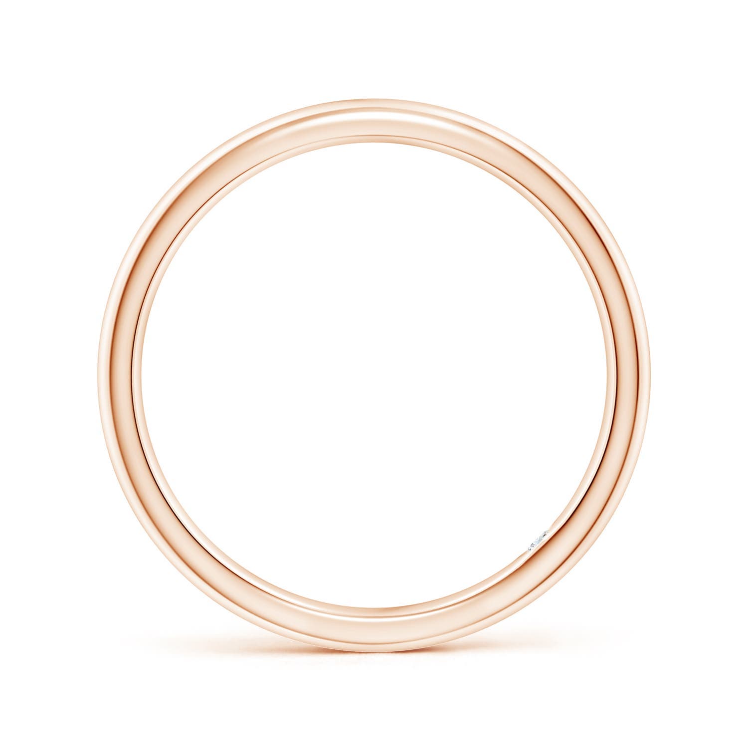 1.8mm GVS2 Plain Wedding Ring with Secret Diamond in 18CT Rose Gold - side 2
