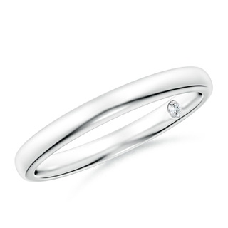 1.8mm GVS2 Plain Wedding Ring with Secret Diamond in 18K White Gold