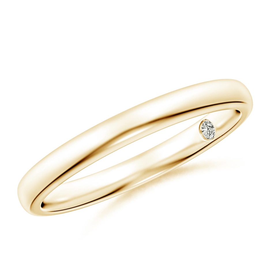 1.8mm KI3 Plain Wedding Ring with Secret Diamond in Yellow Gold 