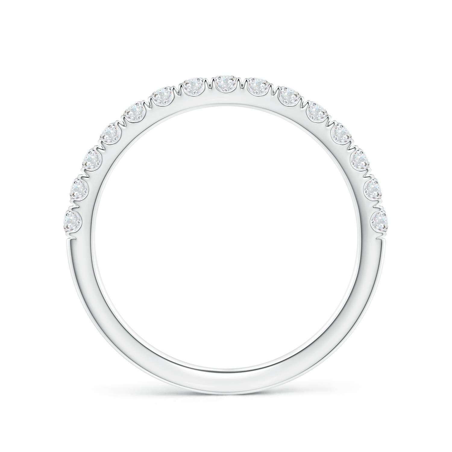 ANGARA Natural Diamond Half Eternity Wedding Band in Silver (1.9mm) - Picture 33 of 41