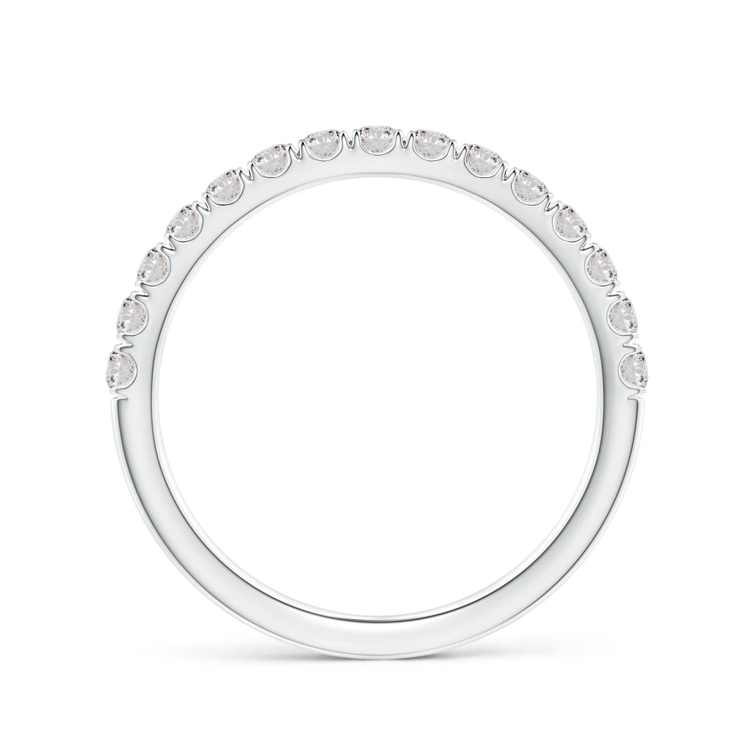 ANGARA Natural Diamond Half Eternity Wedding Band in Silver (1.9mm) - Picture 13 of 41