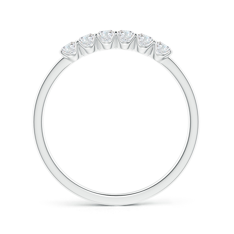 2.3mm GVS2 Fishtail-Set Diamond Six Stone Wedding Ring in 18K White Gold side 199