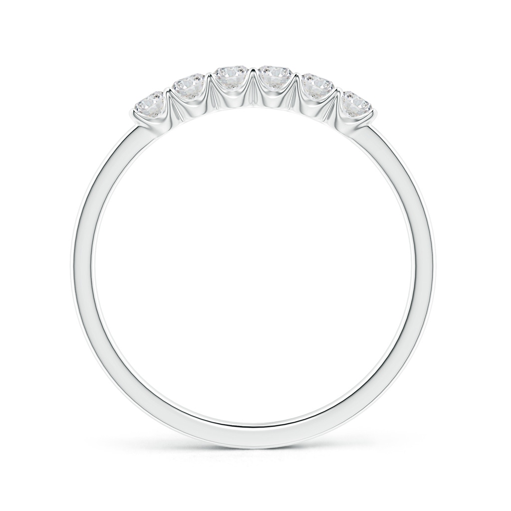 2.3mm HSI2 Fishtail-Set Diamond Six Stone Wedding Ring in White Gold - side 199