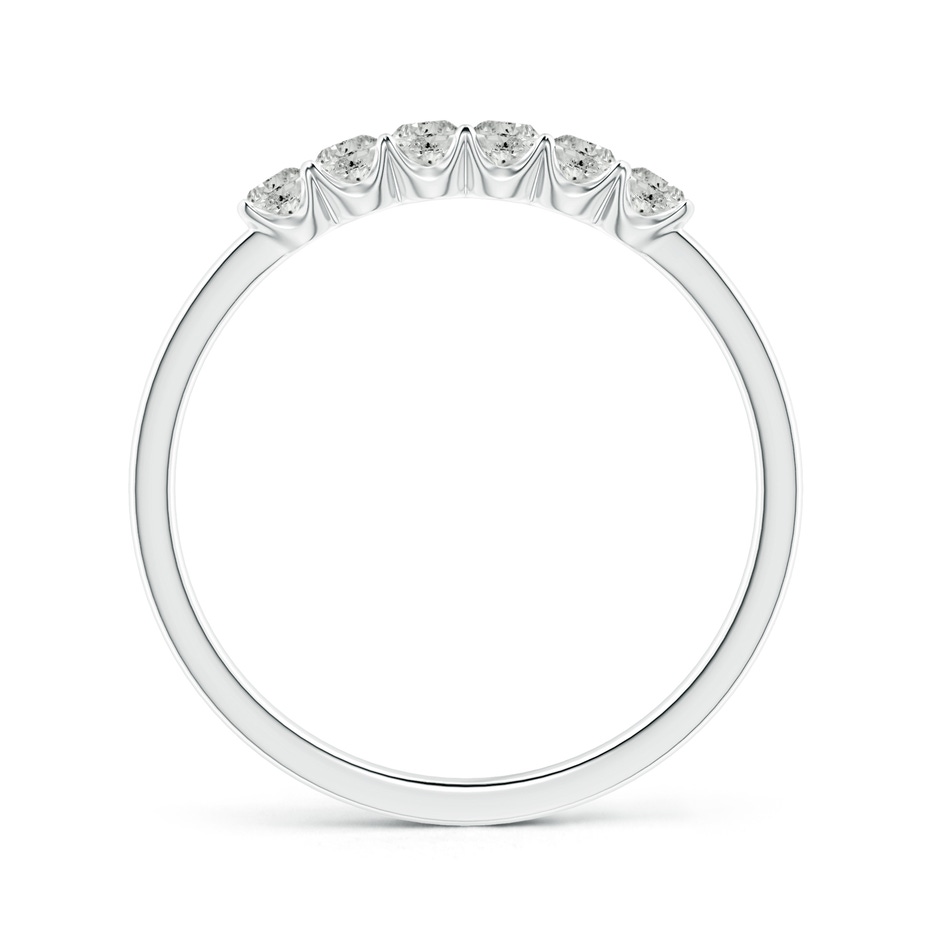 2.3mm KI3 Fishtail-Set Diamond Six Stone Wedding Ring in 9K White Gold side 199