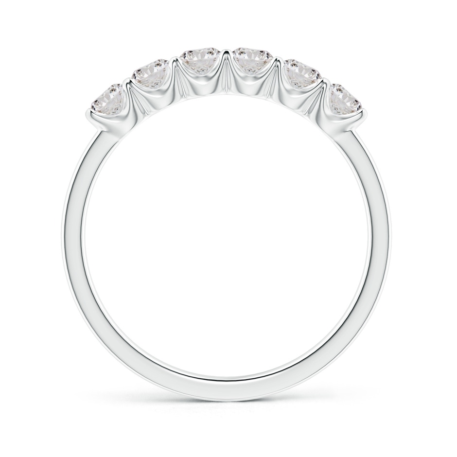 3mm IJI1I2 Fishtail-Set Diamond Six Stone Wedding Ring in White Gold side 199