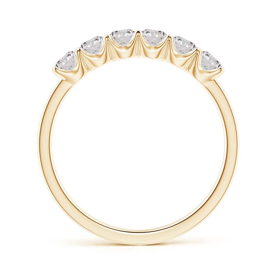 3mm IJI1I2 Fishtail-Set Diamond Six Stone Wedding Ring in Yellow Gold side 199