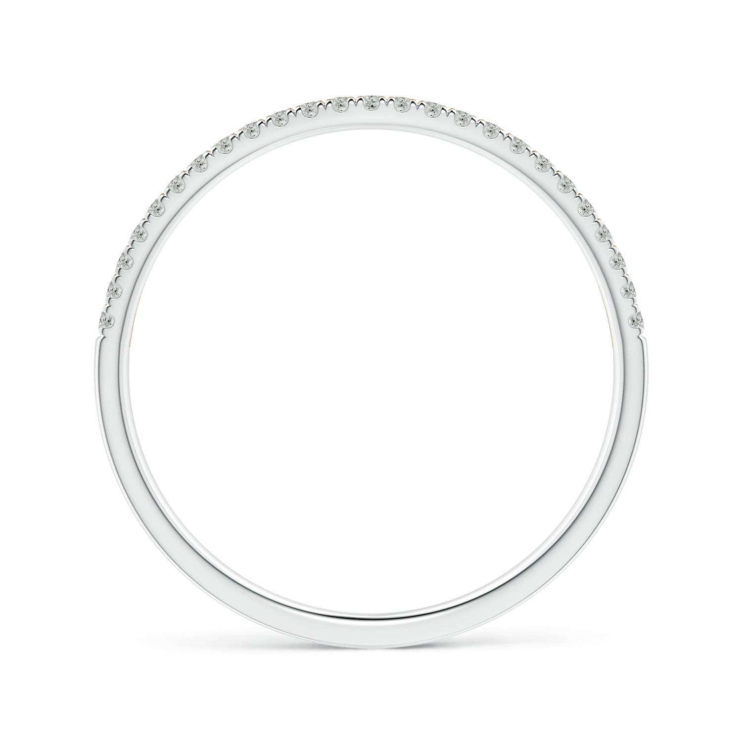 1mm KI3 U-Pave Set Diamond Wedding Ring in Two Tone Gold in White Gold Yellow Gold - side 2