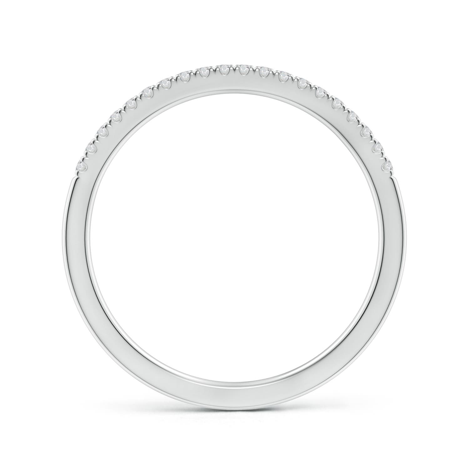 1.1mm HSI2 Classic Diamond Half Eternity Women's Wedding Ring in 18K White Gold