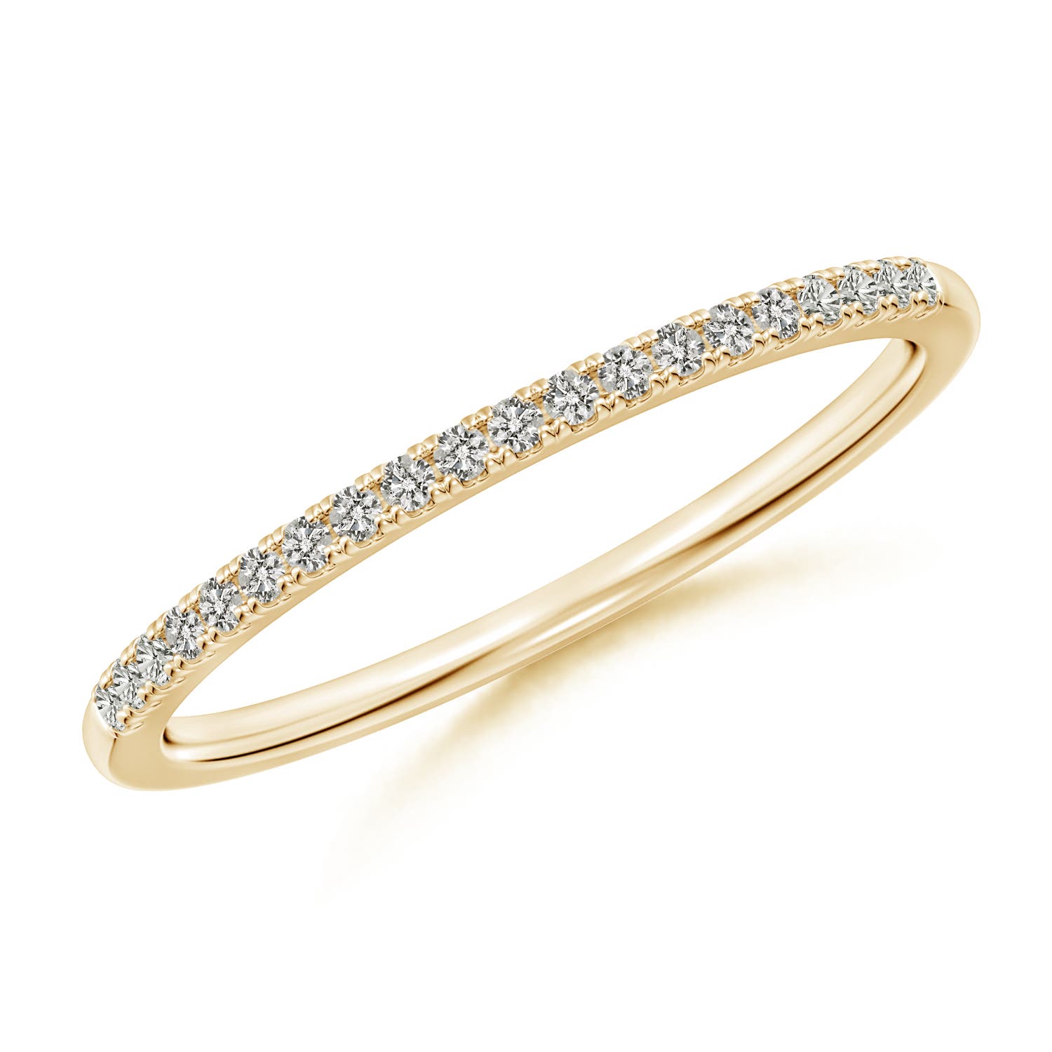 1.1mm JI2 Classic Diamond Half Eternity Women's Wedding Ring in Yellow Gold