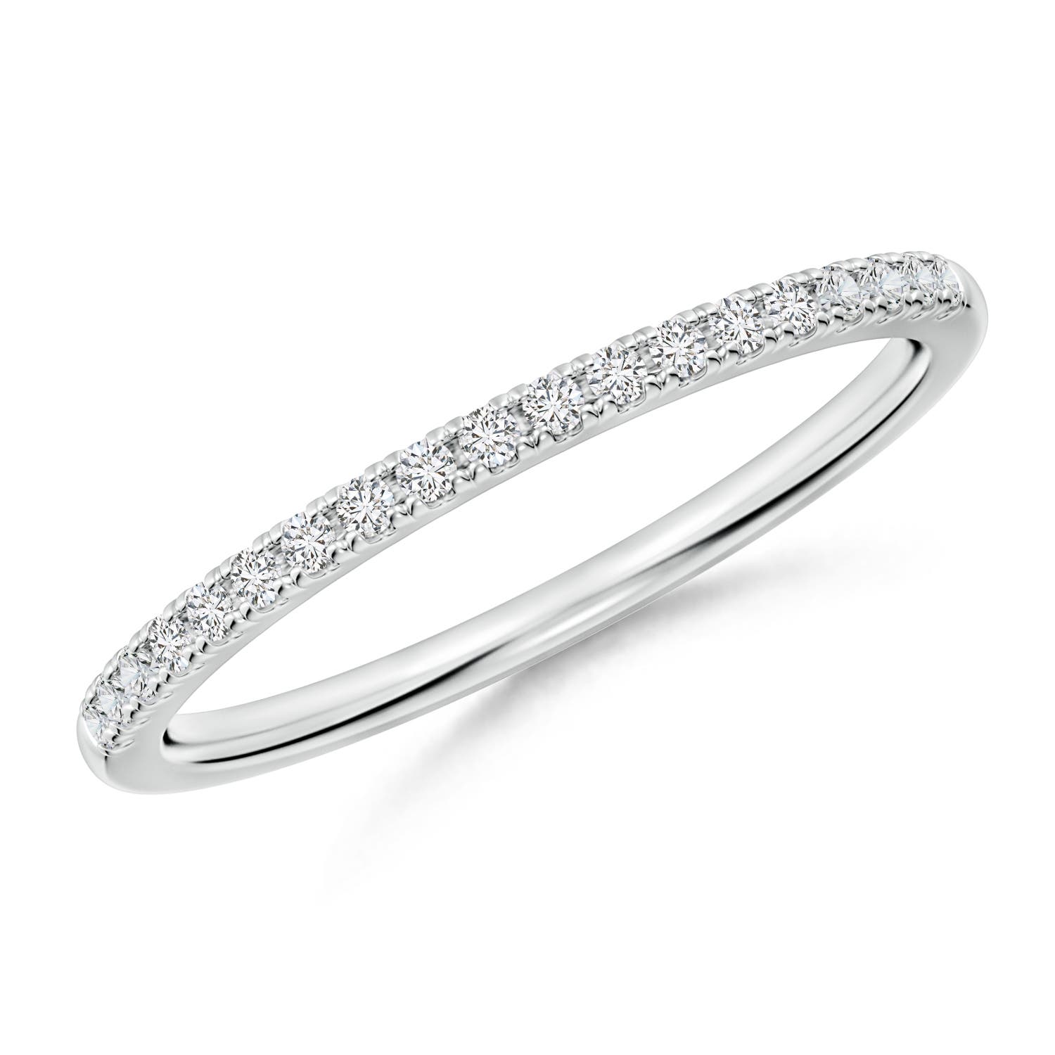 1.2mm HSI2 Classic Diamond Half Eternity Women's Wedding Ring in P950 Platinum