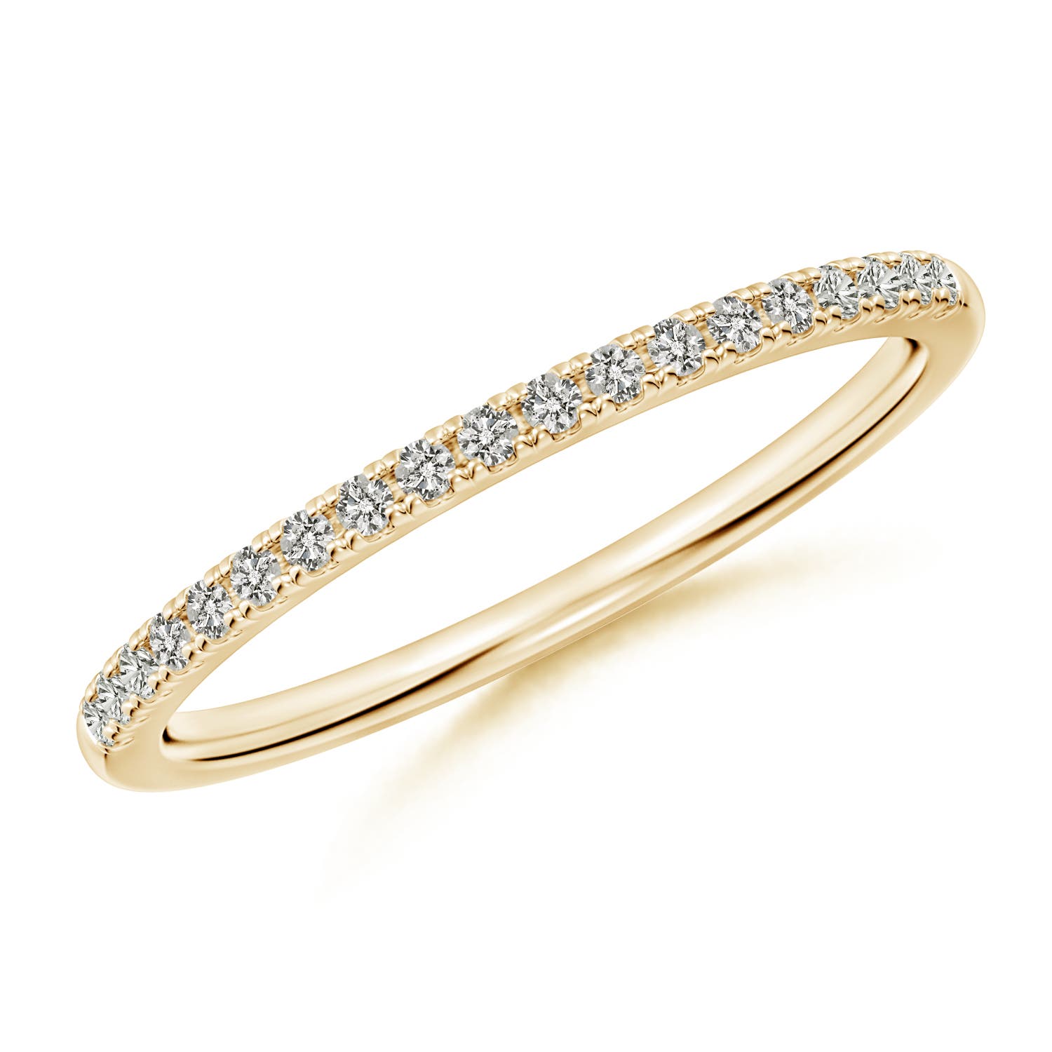 1.2mm JI2 Classic Diamond Half Eternity Women's Wedding Ring in Yellow Gold