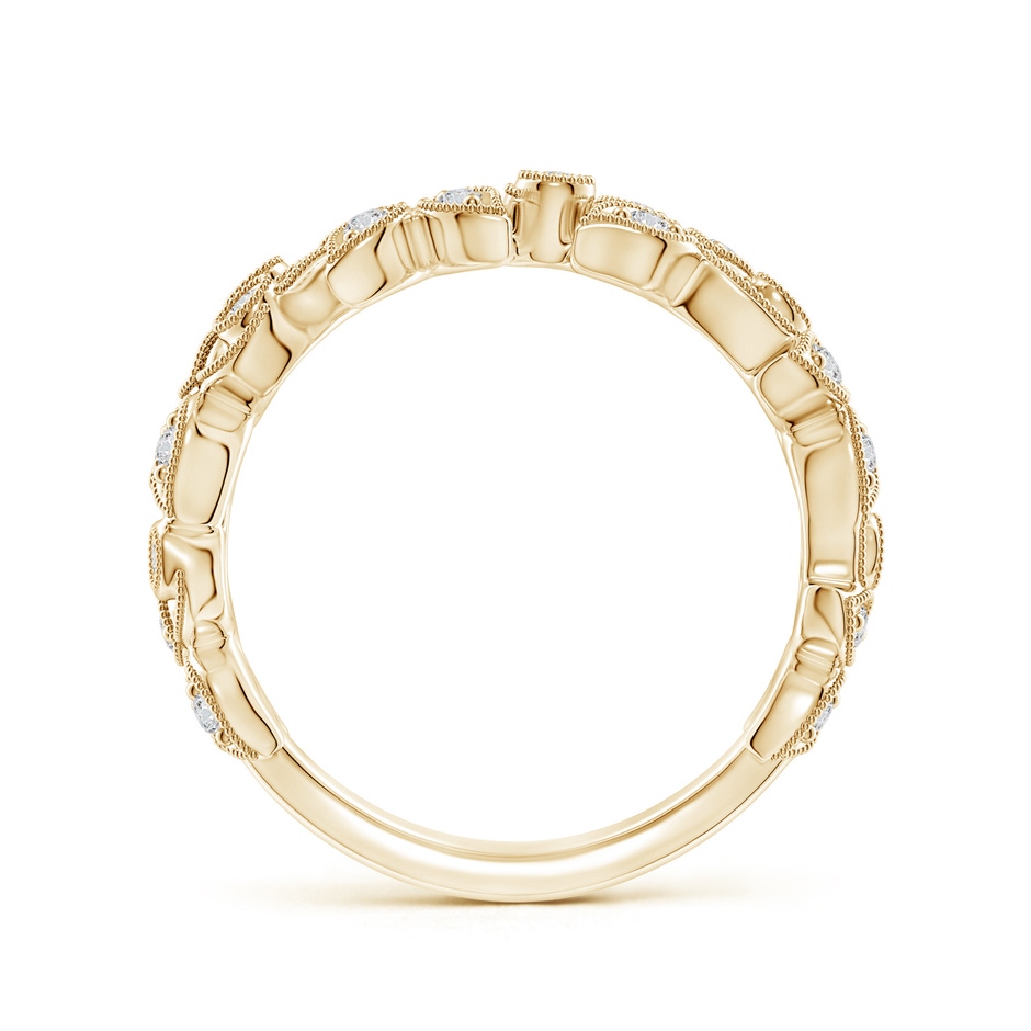 1.3mm HSI2 Nature Inspired Round Diamond Vine Ring in Yellow Gold side 199