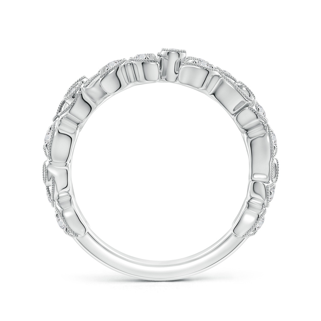 1.5mm HSI2 Nature Inspired Round Diamond Vine Ring in White Gold - side 199
