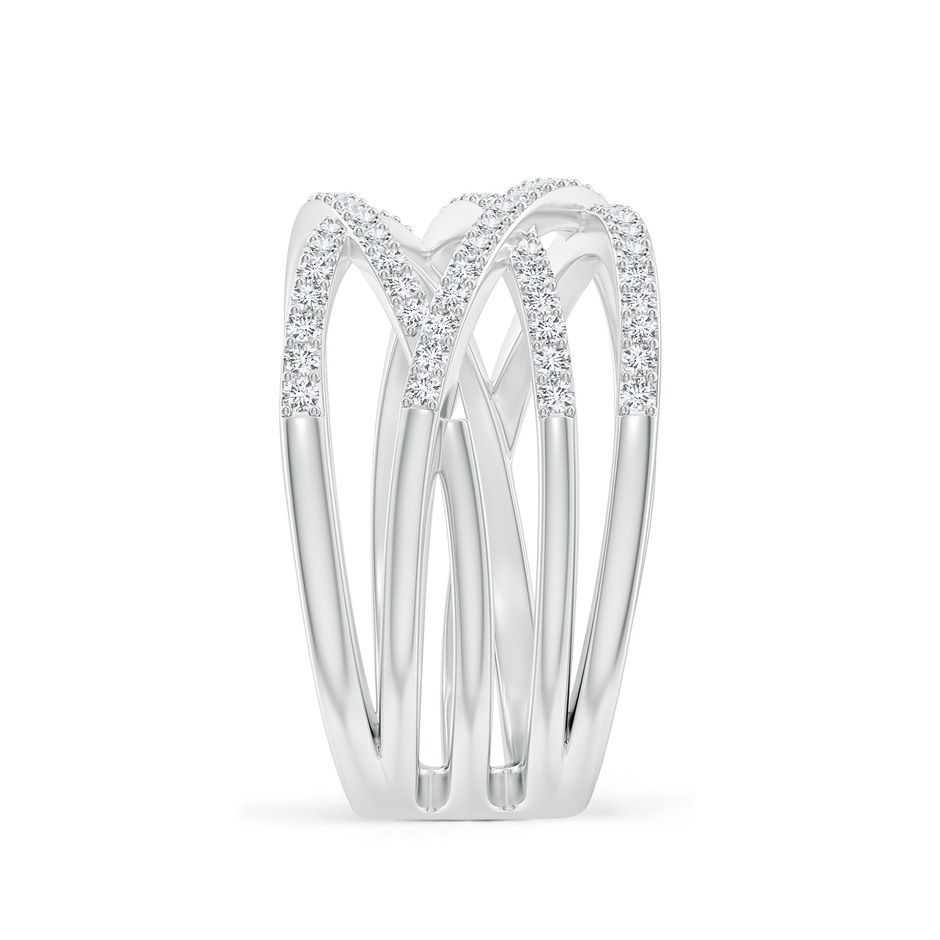 1.1mm GVS2 Entwined Diamond Wrap Ring in White Gold side 299
