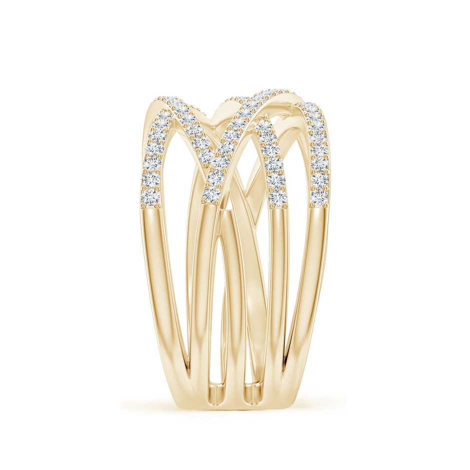 1.1mm GVS2 Entwined Diamond Wrap Ring in Yellow Gold side 299