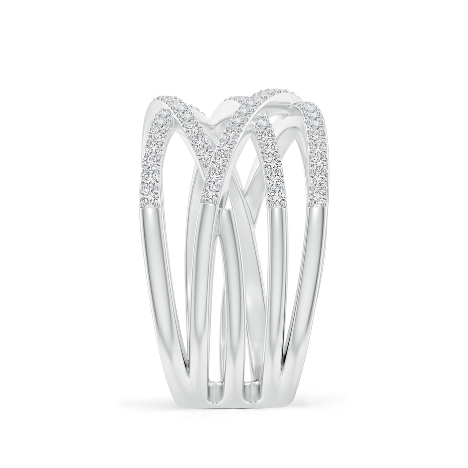 1.1mm HSI2 Entwined Diamond Wrap Ring in White Gold side 299