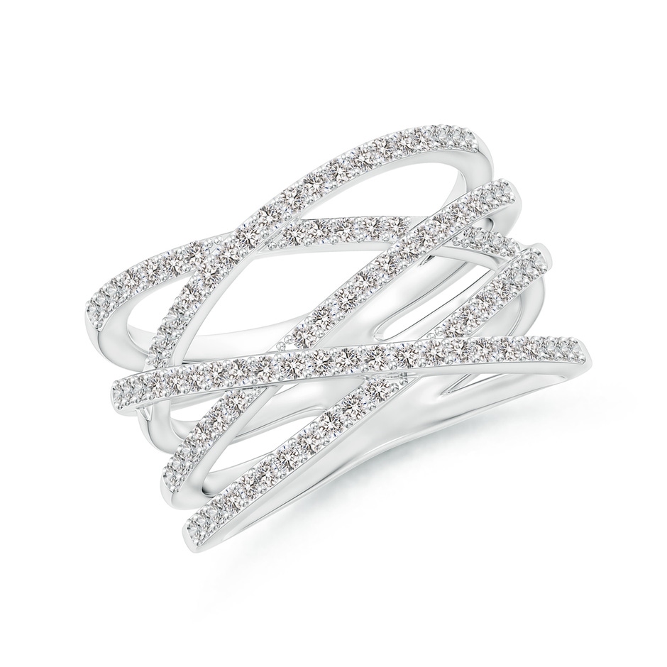 1.1mm IJI1I2 Entwined Diamond Wrap Ring in 9K White Gold 