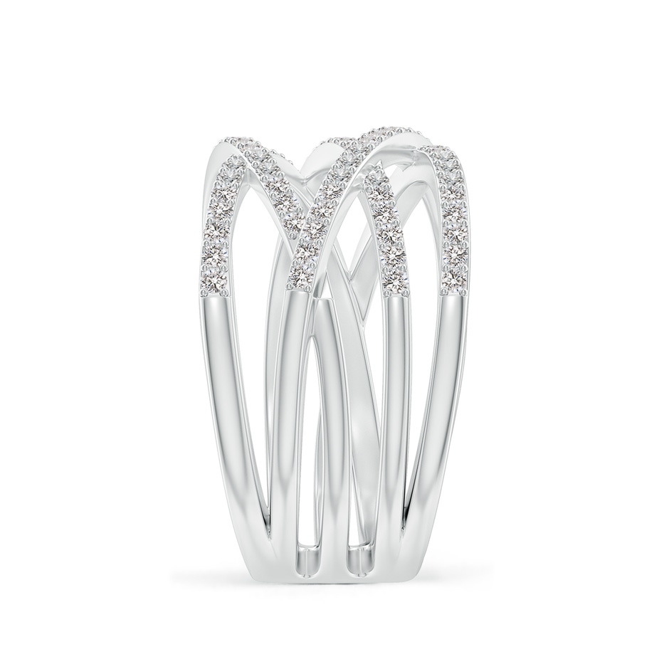 1.1mm IJI1I2 Entwined Diamond Wrap Ring in White Gold side 299