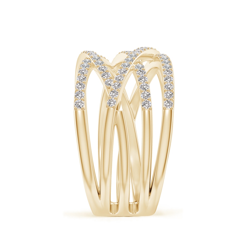 1.1mm IJI1I2 Entwined Diamond Wrap Ring in Yellow Gold side 299