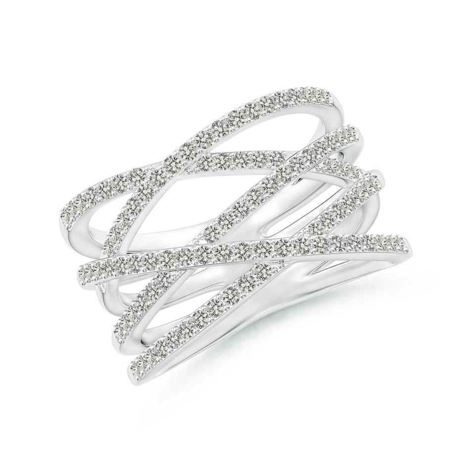 1.1mm KI3 Entwined Diamond Wrap Ring in White Gold 