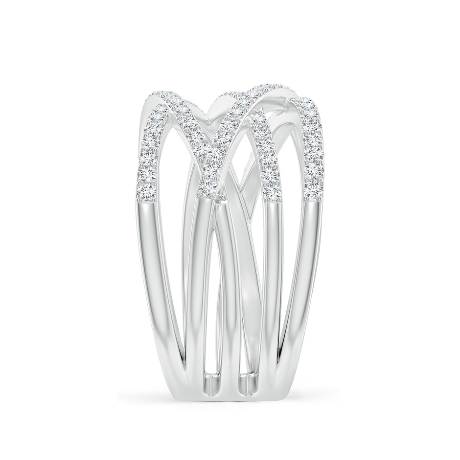 1.2mm GVS2 Entwined Diamond Wrap Ring in 18K White Gold side 299