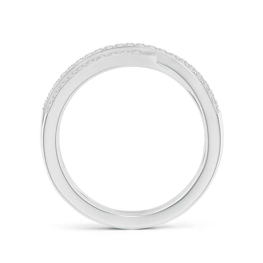 1.2mm HSI2 Entwined Diamond Wrap Ring in White Gold - side 3