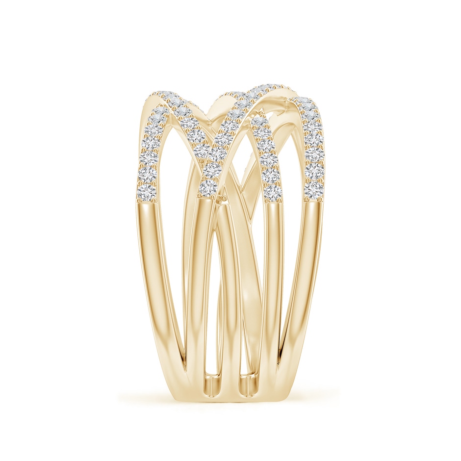 1.2mm HSI2 Entwined Diamond Wrap Ring in Yellow Gold side 299