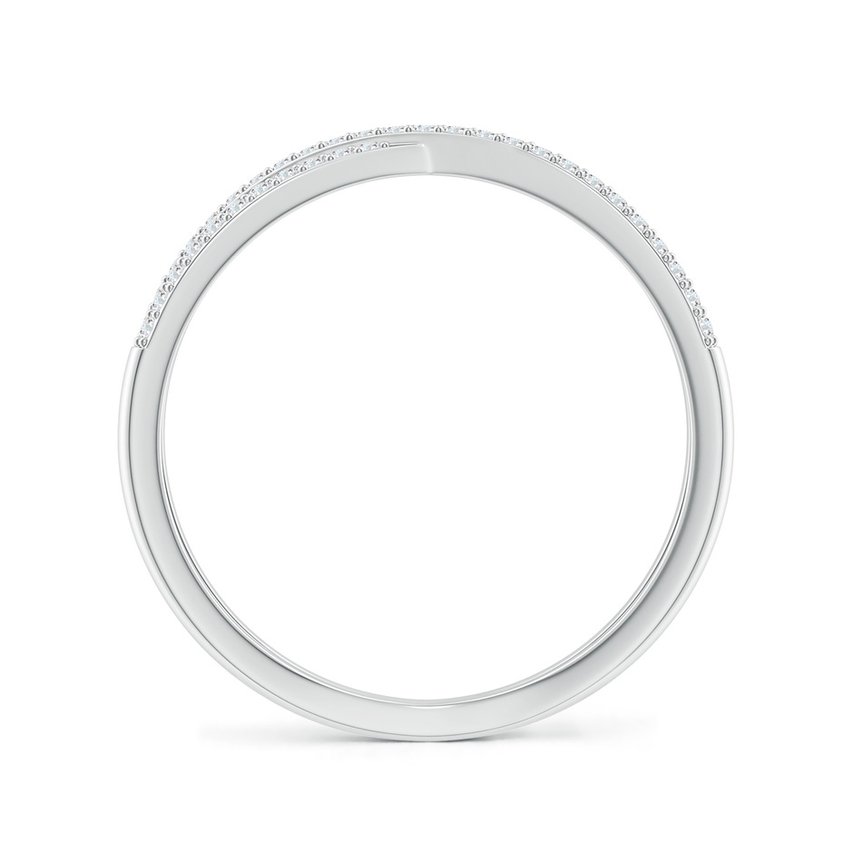0.9mm GVS2 Prong-Set Diamond Criss Cross Ring in P950 Platinum side 199