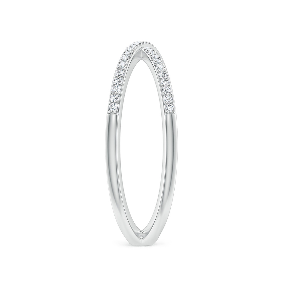 0.9mm GVS2 Prong-Set Diamond Criss Cross Ring in P950 Platinum side 299