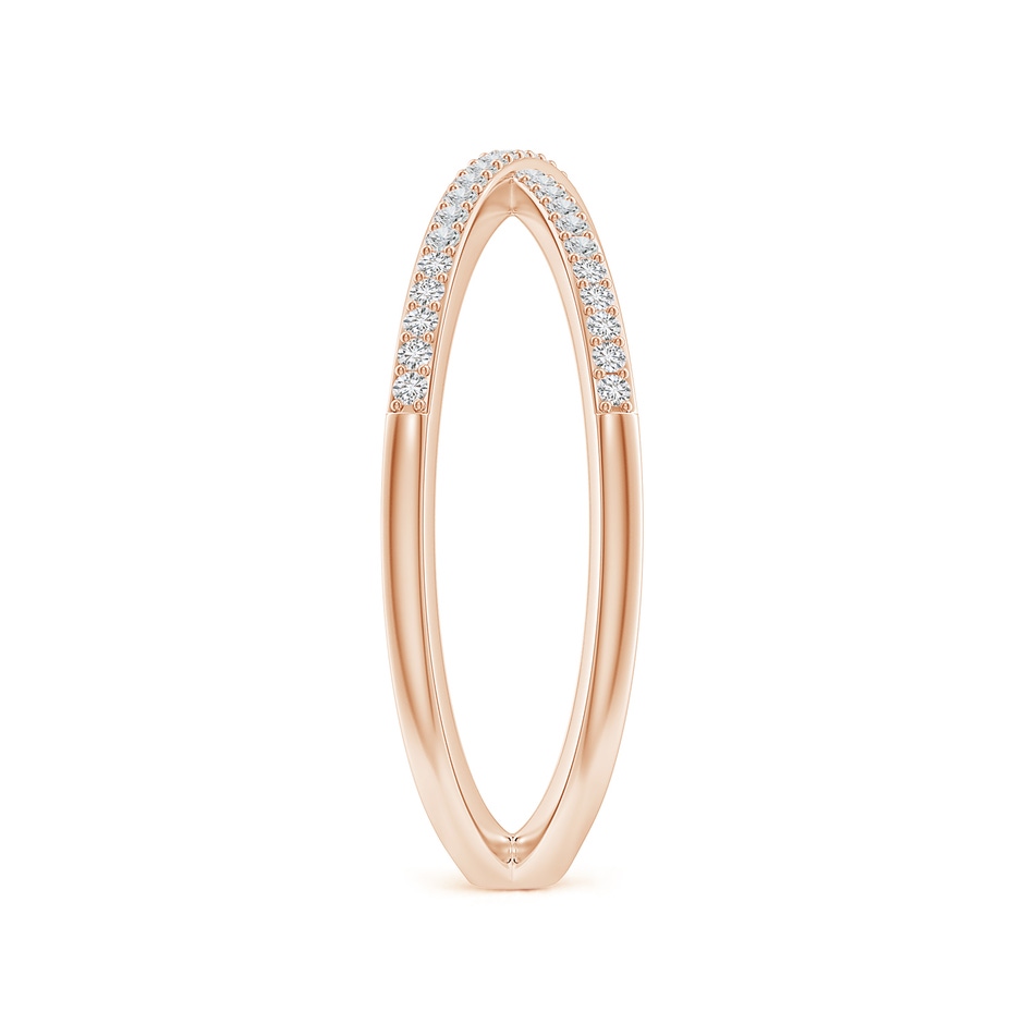0.9mm HSI2 Prong-Set Diamond Criss Cross Ring in Rose Gold side 299