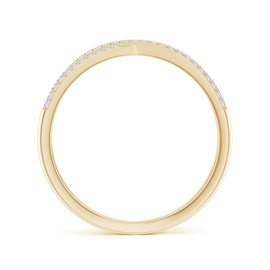 0.9mm HSI2 Prong-Set Diamond Criss Cross Ring in Yellow Gold side 199