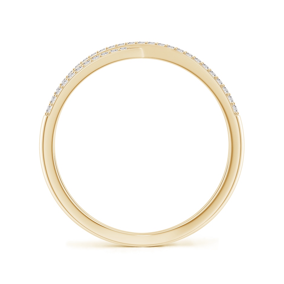 0.9mm IJI1I2 Prong-Set Diamond Criss Cross Ring in Yellow Gold side 199