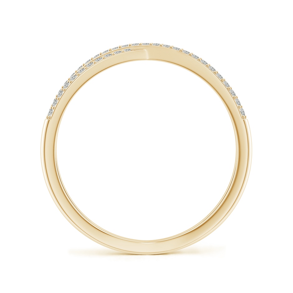 0.9mm KI3 Prong-Set Diamond Criss Cross Ring in Yellow Gold side 199