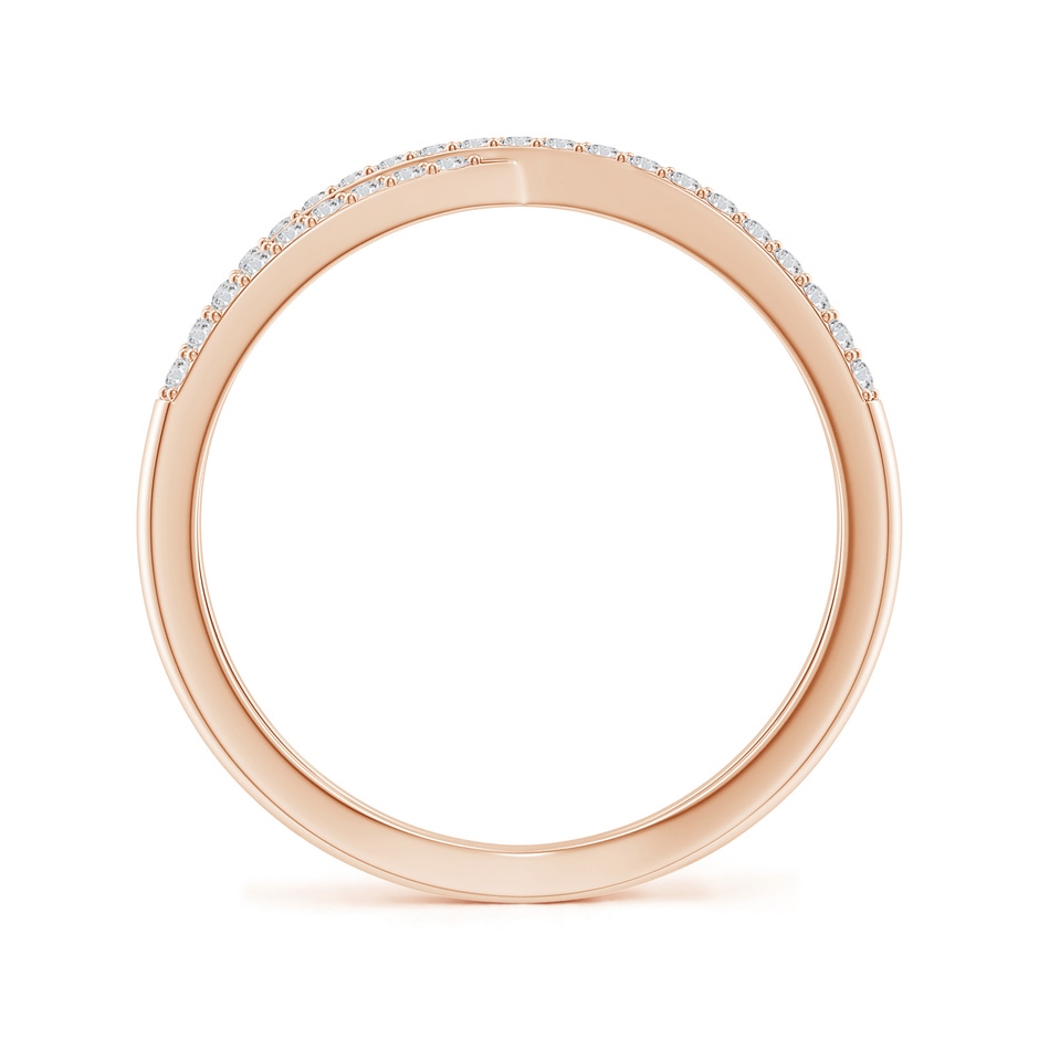 1.15mm HSI2 Prong-Set Diamond Criss Cross Ring in 18K Rose Gold side 199