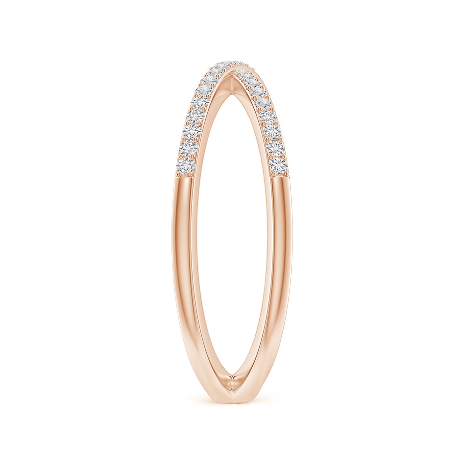 1.15mm HSI2 Prong-Set Diamond Criss Cross Ring in 18K Rose Gold side 299