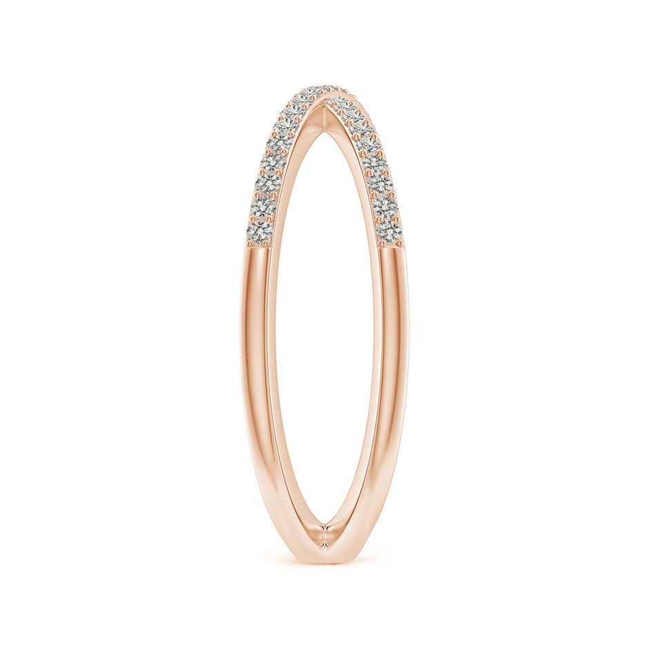 1.15mm KI3 Prong-Set Diamond Criss Cross Ring in Rose Gold side 299