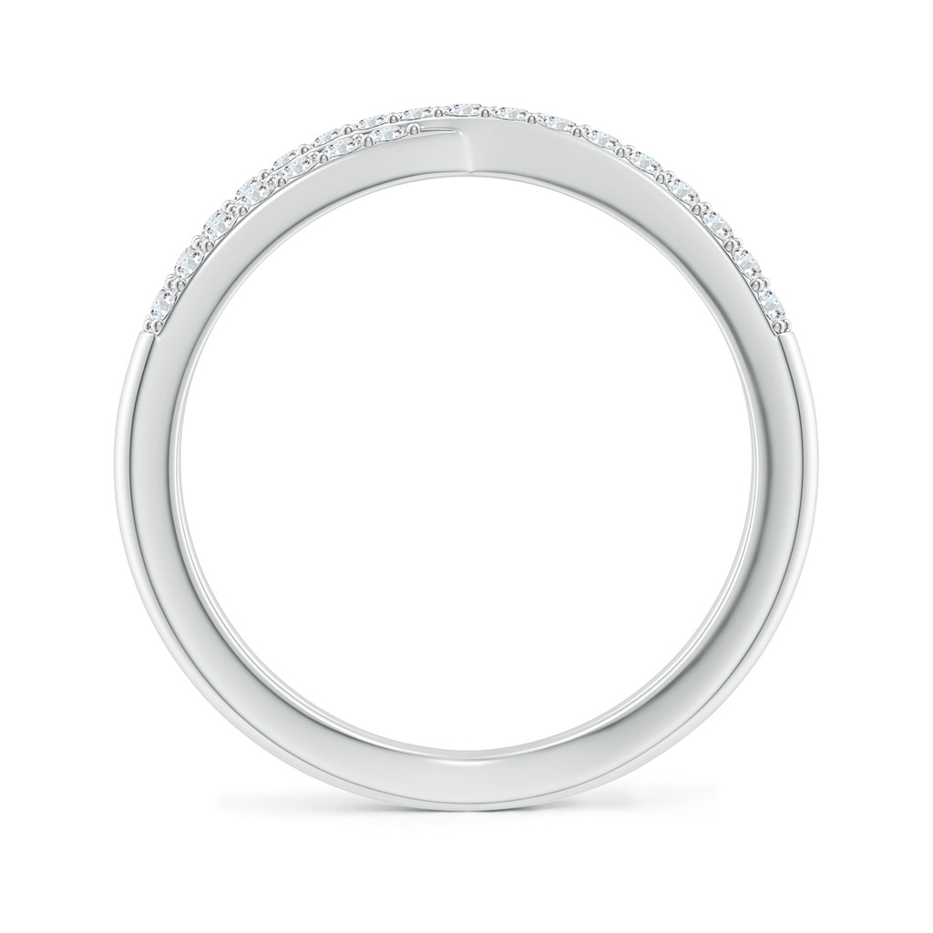 1.35mm GVS2 Prong-Set Diamond Criss Cross Ring in White Gold - side 199