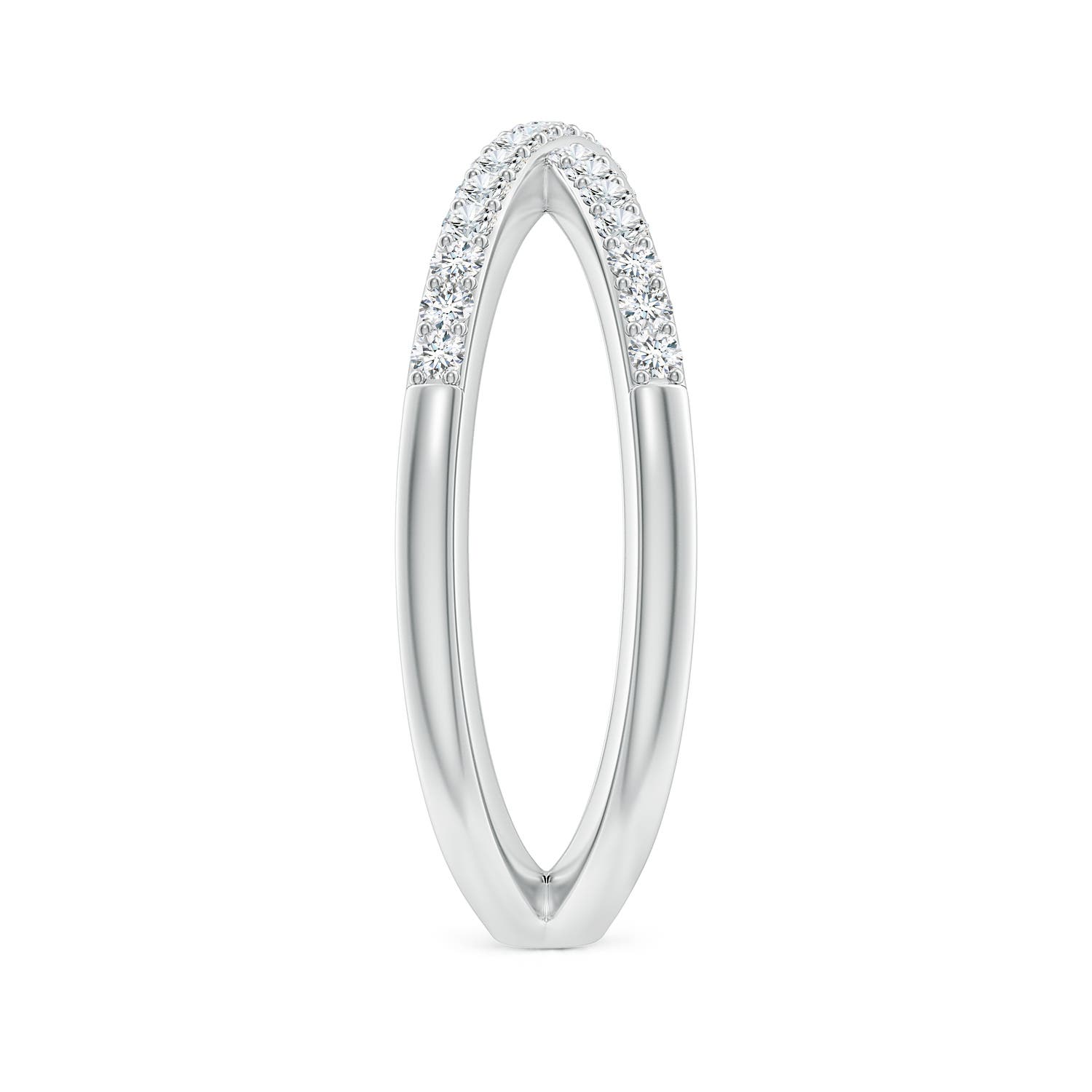 1.35mm GVS2 Prong-Set Diamond Criss Cross Ring in White Gold - side 3