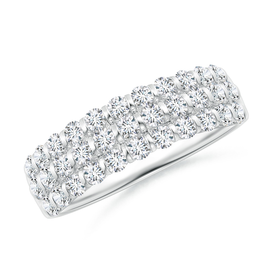 1.9mm GVS2 Three Row Bar-Set Diamond Anniversary Ring in P950 Platinum 