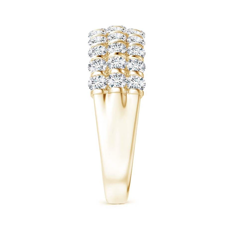 2.2mm GVS2 Three Row Bar-Set Diamond Anniversary Ring in Yellow Gold side-2