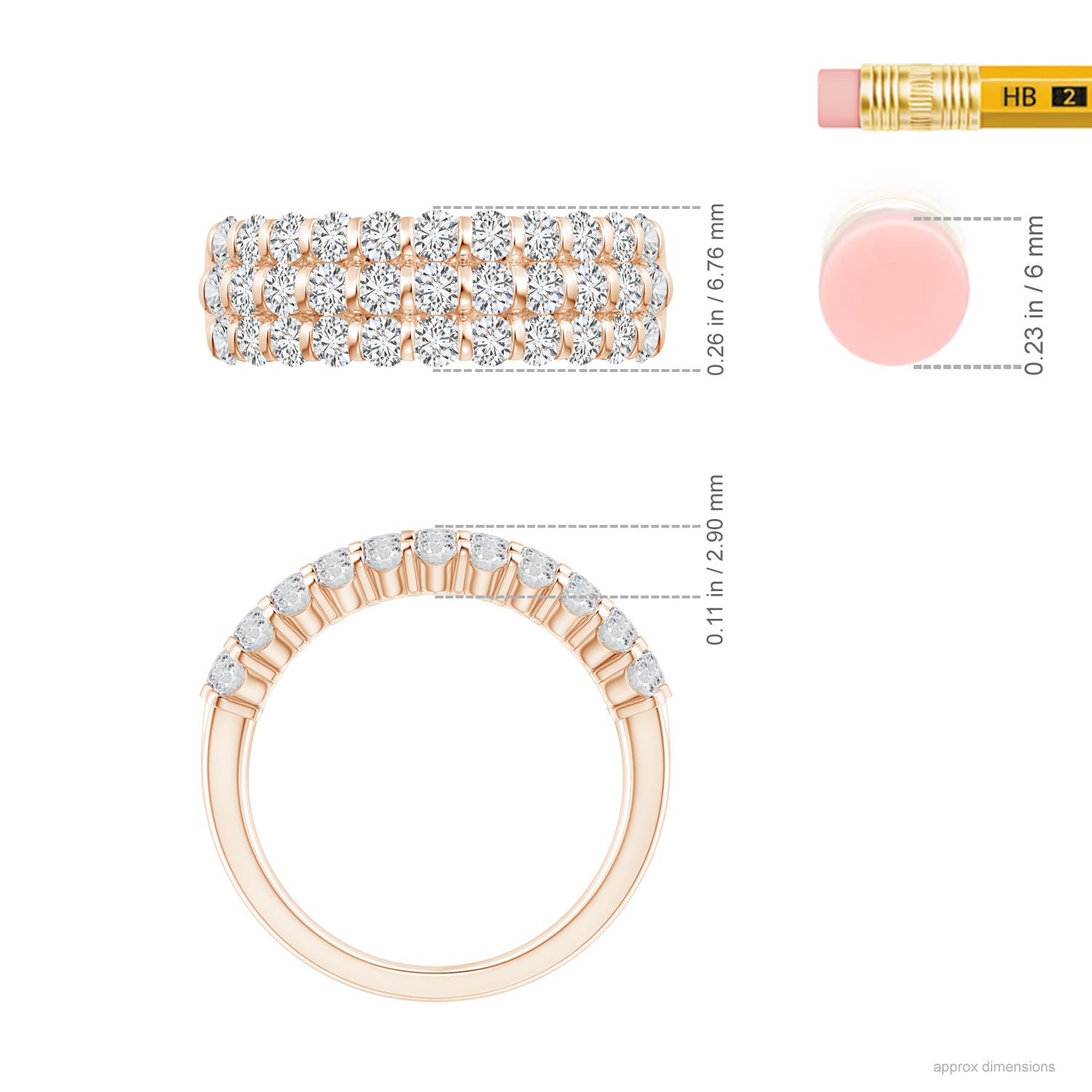 H, SI2 / 1.45 CT / 14 KT Rose Gold