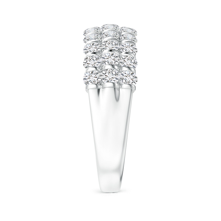 2.2mm HSI2 Three Row Bar-Set Diamond Anniversary Ring in White Gold side-2