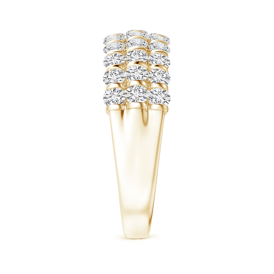 2.2mm HSI2 Three Row Bar-Set Diamond Anniversary Ring in Yellow Gold side-2