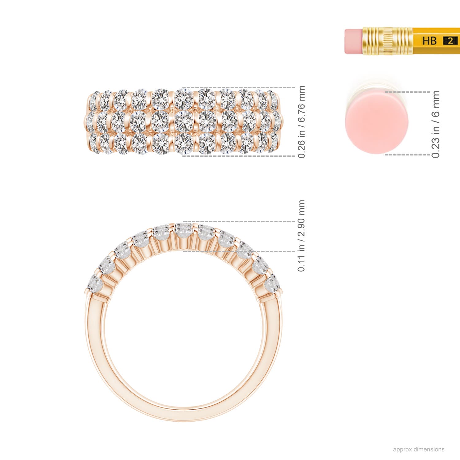 I-J, I1-I2 / 1.45 CT / 14 KT Rose Gold